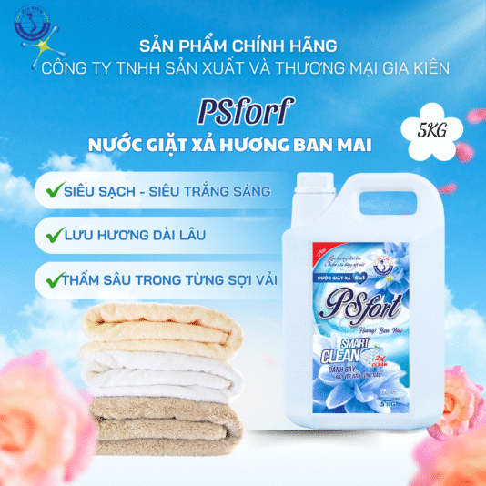 PSfort – Nước giặt xả 6in1 Hương Ban Mai 5KG