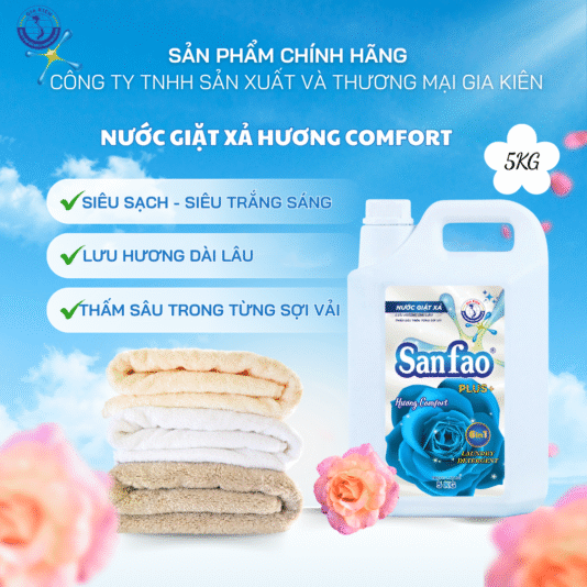 Nước giặt xả Sanfao PLUS+ Hương Comfort 5KG