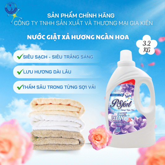 PSfort – Nước giặt xả 6in1 Hương Ngàn Hoa 3.2KG
