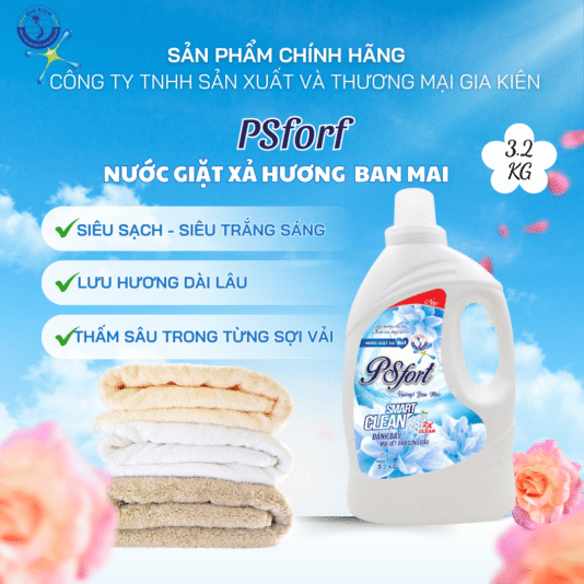 PSfort – Nước giặt xả 6in1 Hương Ban Mai 3.2KG