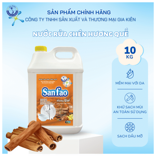 Nước rửa chén Sanfao Hương Quế 10KG